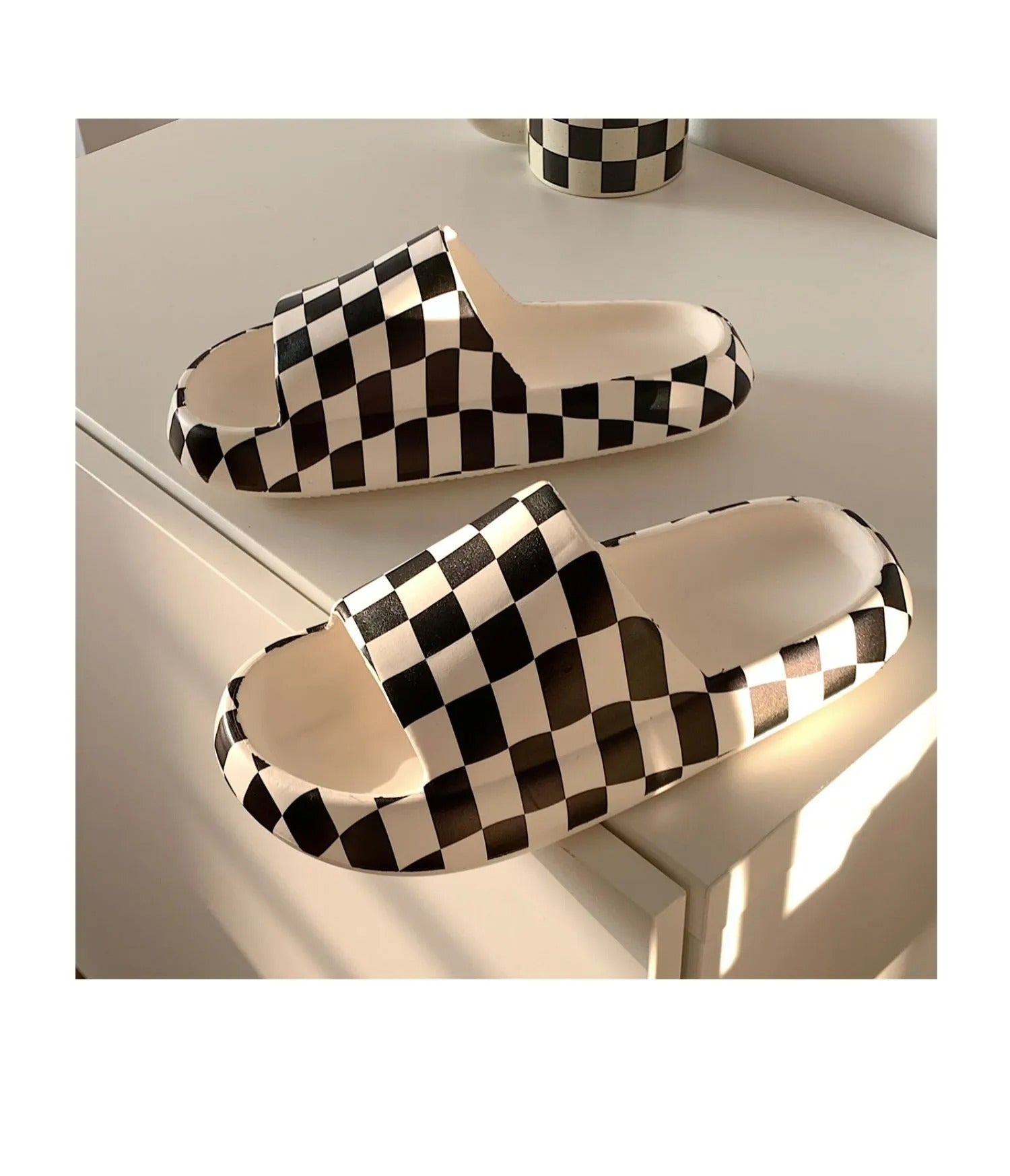 Chinelo Slide Divertido Quadriculado