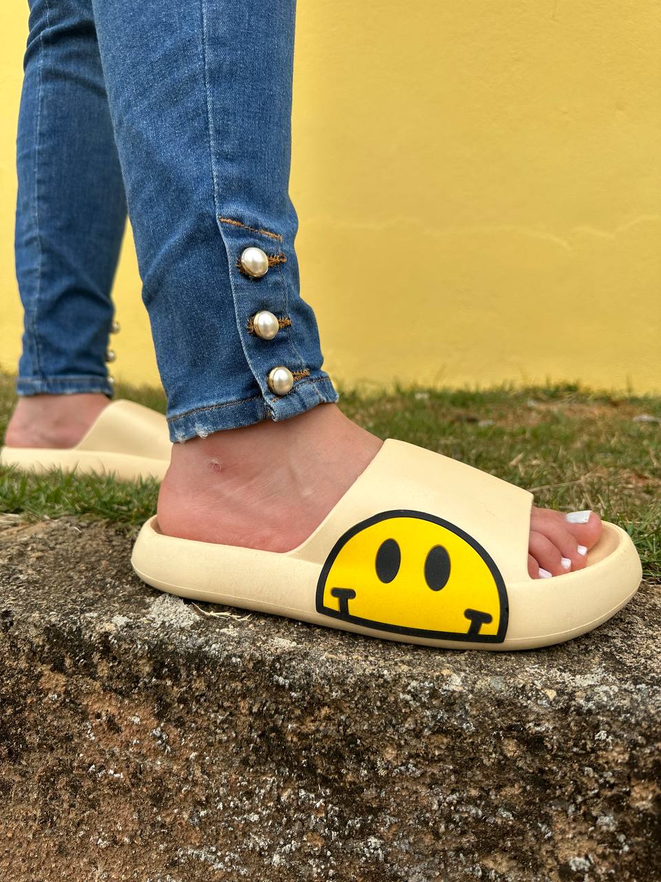 Combo Chinelo Slide Smiles Divertidos