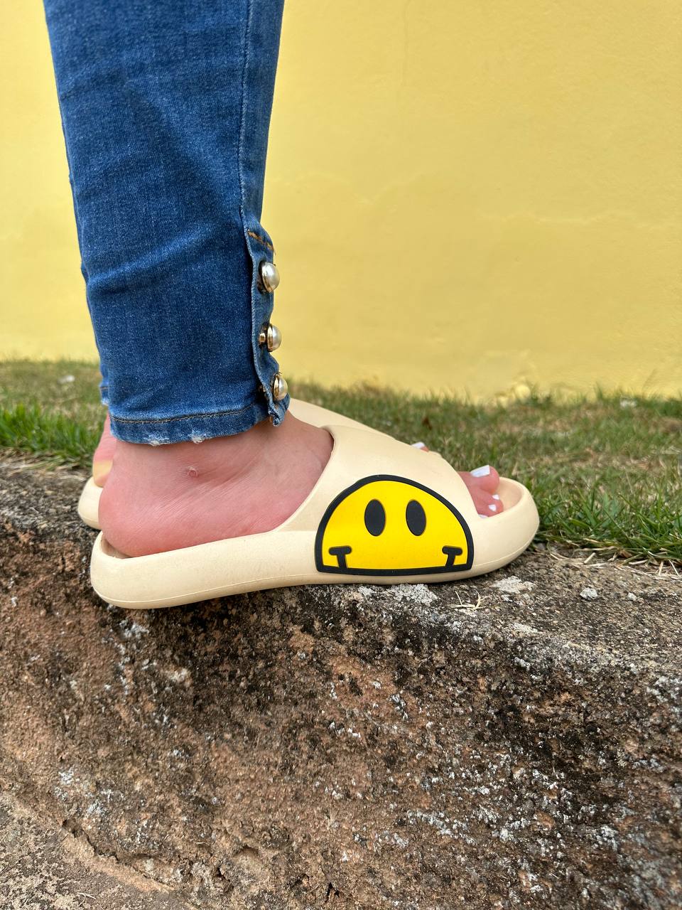 Combo Chinelo Slide Smiles Divertidos