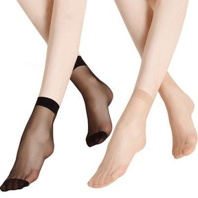 10 Pairs Summer Silk Transparent Glass Socks Women Cool Solid Color Ultra-thin Breathable Sexy Skin Sock Low-cost Wholesale 0 Kolorido 