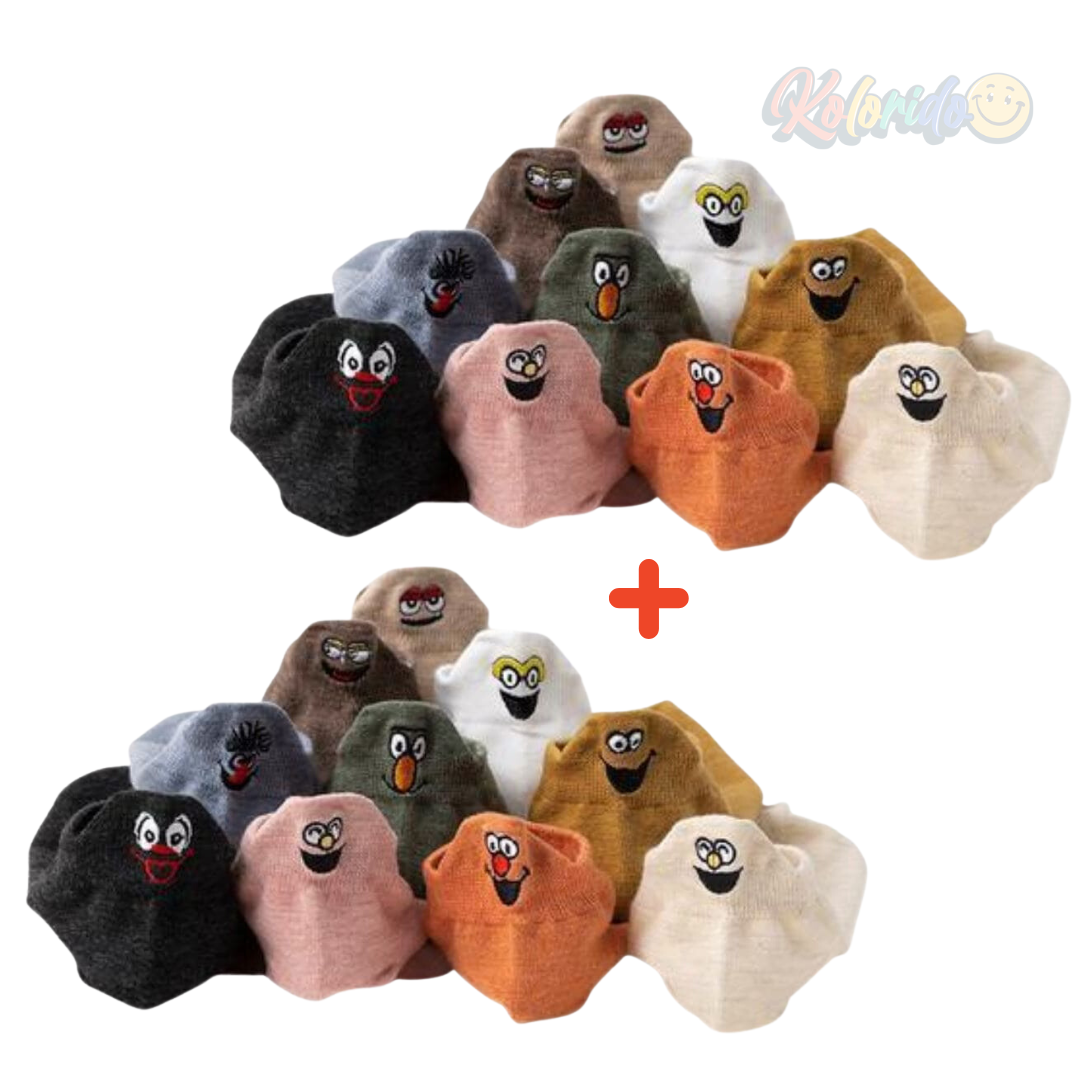 Meias Divertidas - kit com 10 pares coloridos