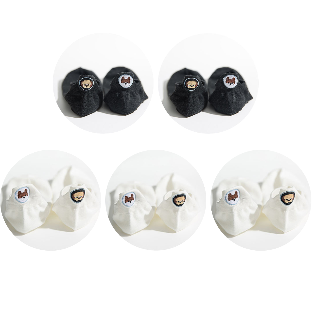 Meias Smiles Cachorros- 5 pares