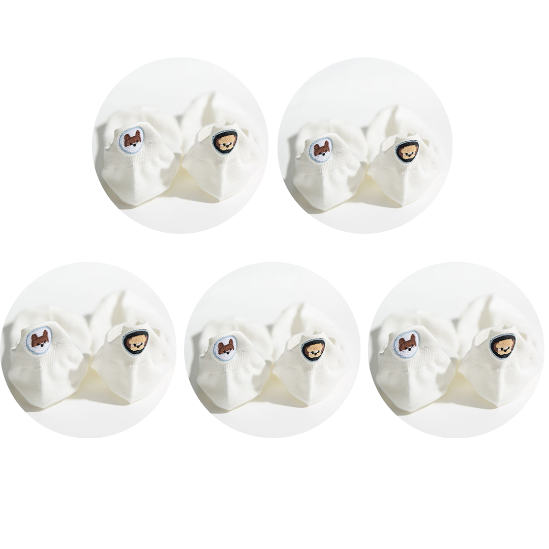 Meias Smiles Cachorros- 5 pares