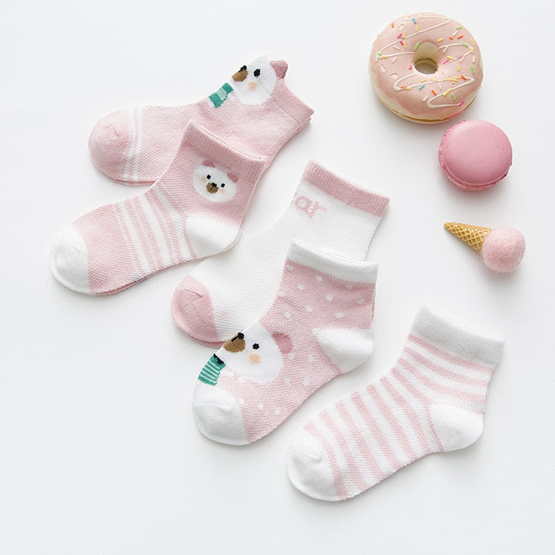 Meias Animais Infantil - 5 pares 0 Kolorido 05 0-9 meses