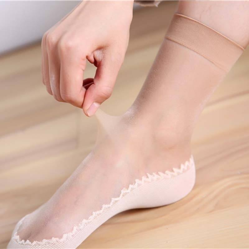Meias Femininas Transparente Splice Fashion- 10 pares 0 Kolorido