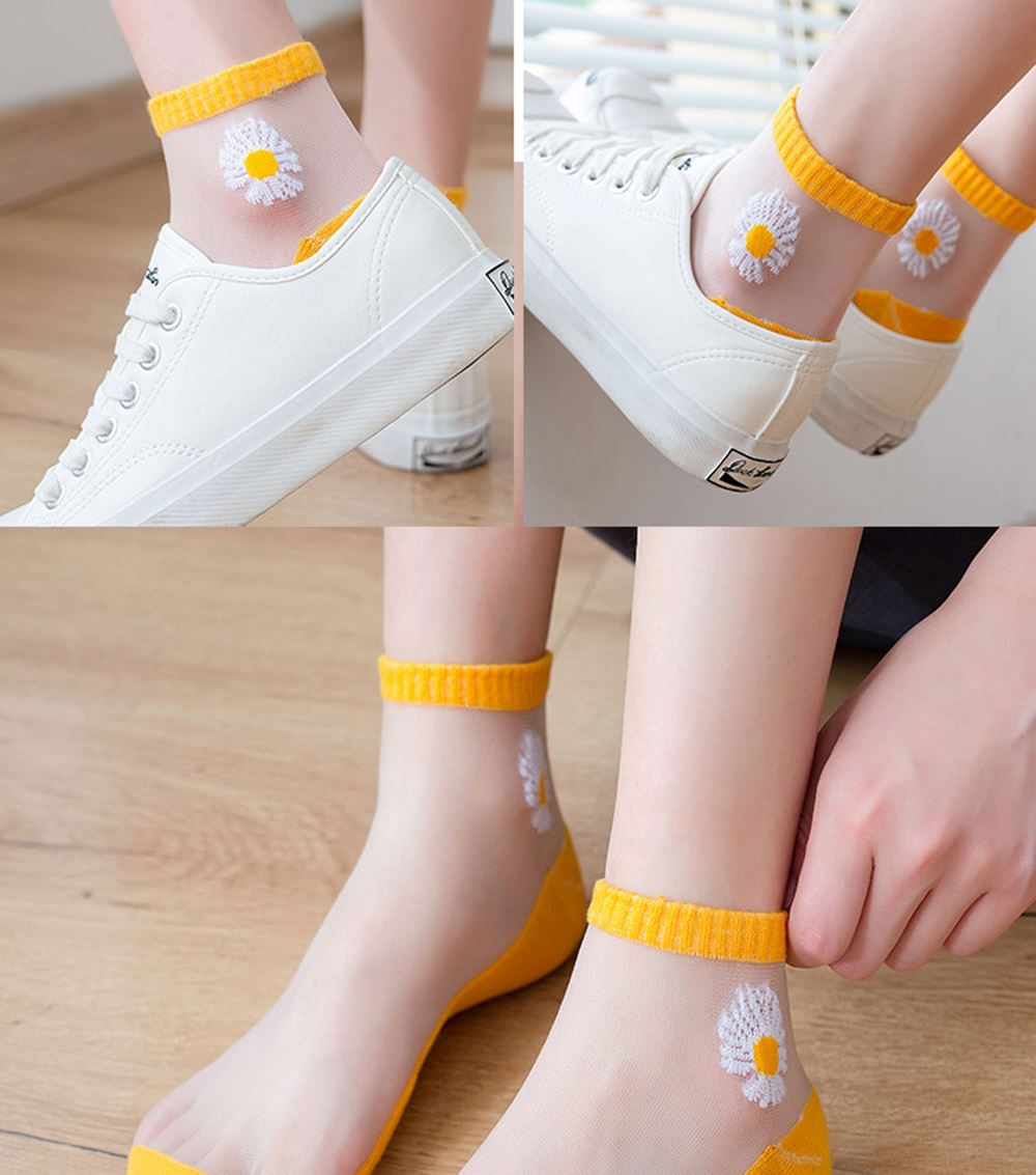 Meias Girassol Transparente- 10 pares 0 Kolorido
