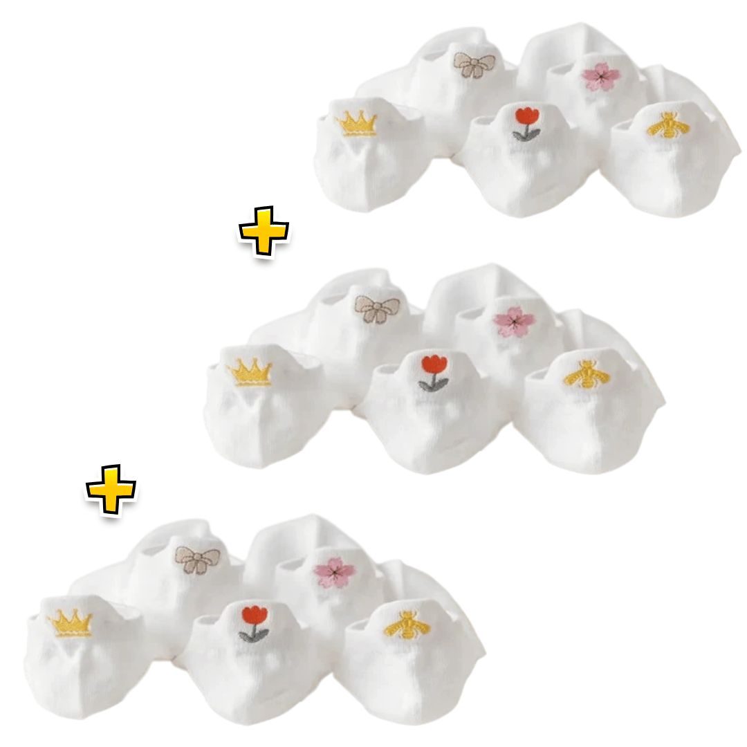 Meias Brancas Casual- 5 pares