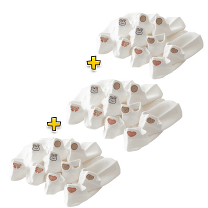 Meias Brancas Fofas - 5 pares