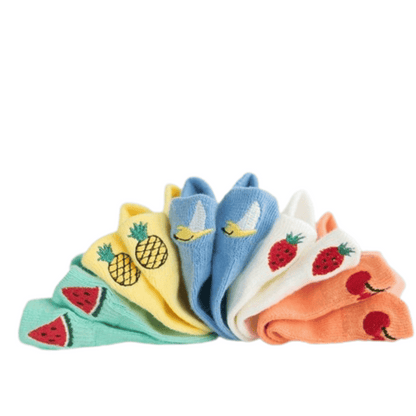 Meias Frutas Coloridas Kids - 5 pares