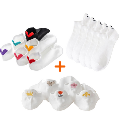 Combo Meias Brancas Sorrisos -cada kit sai por R$99,95