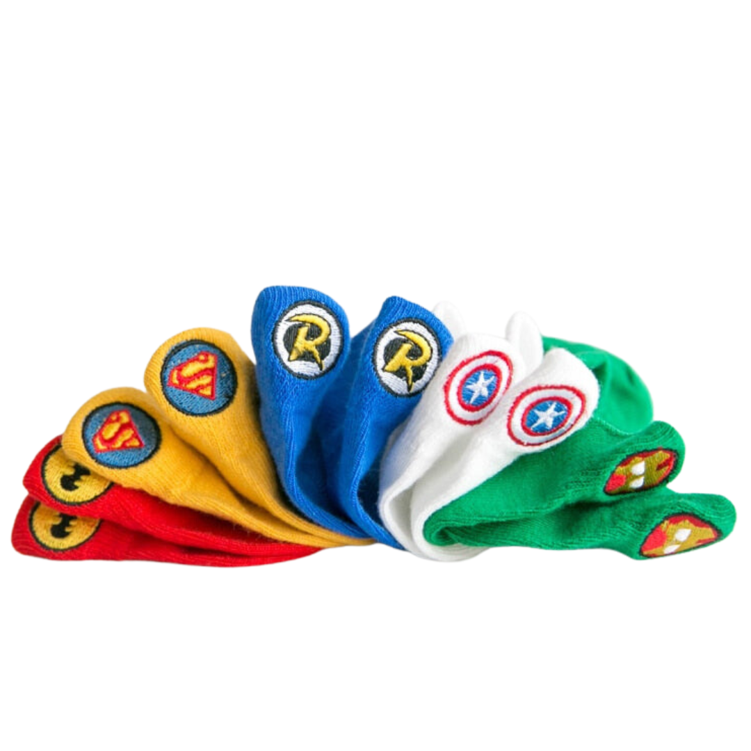 Meias Super Heróis Infantil - 5 pares