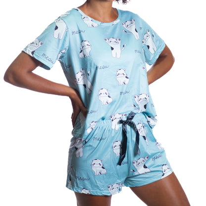 Pijama Gatinhos Branco