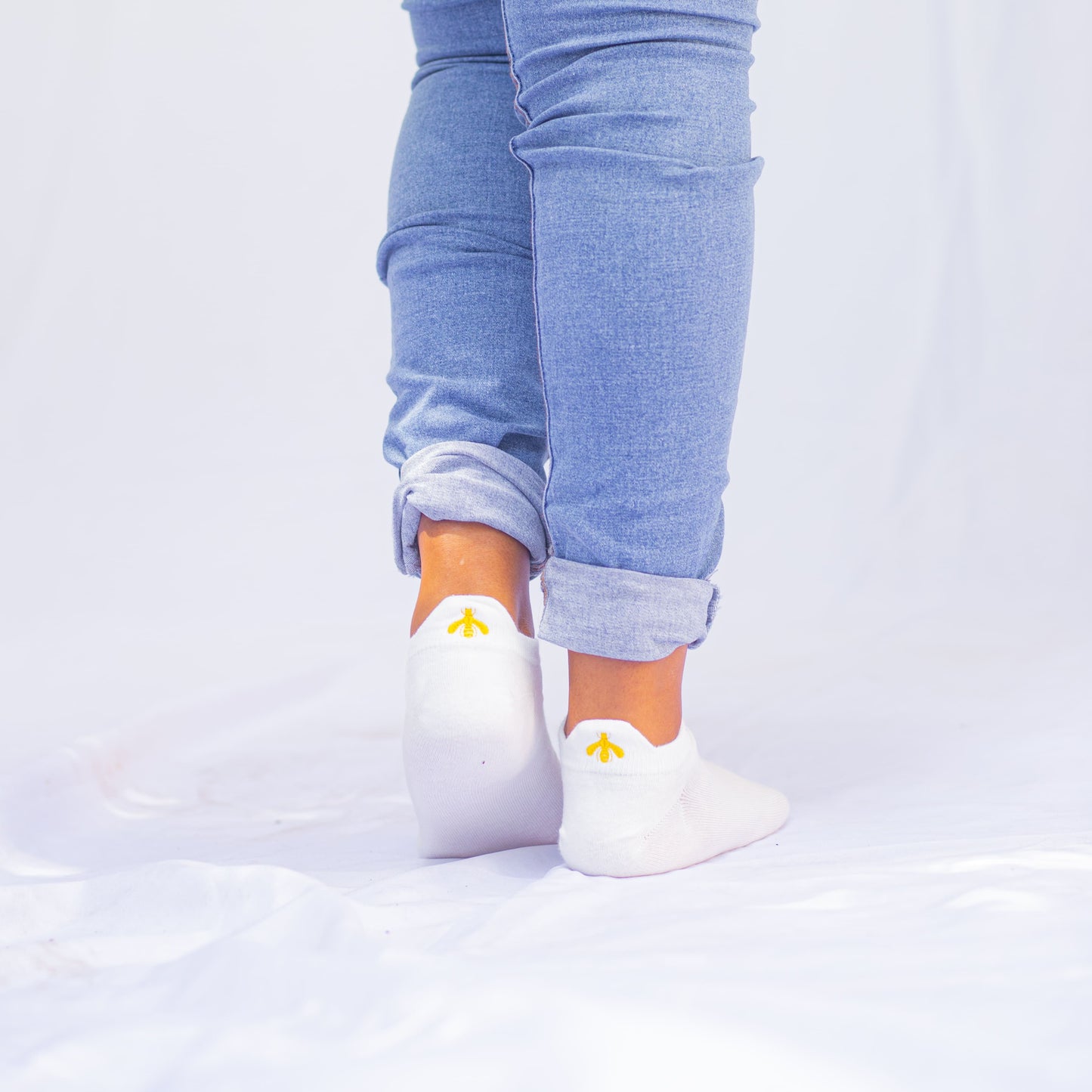 Meias Brancas Casual- 5 pares
