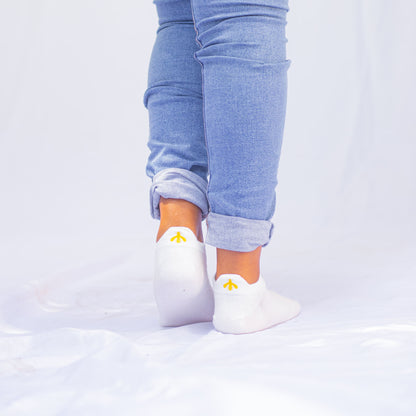 Meias Brancas Casual- 5 pares