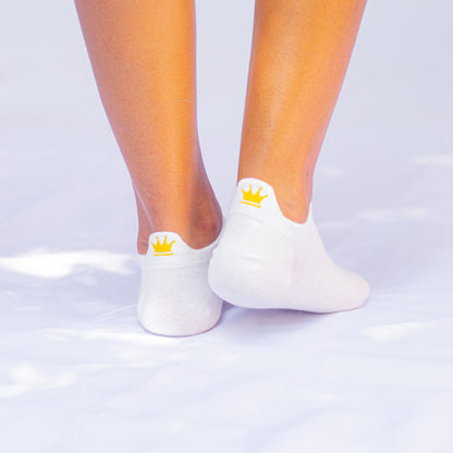 Meias Brancas Casual- 5 pares