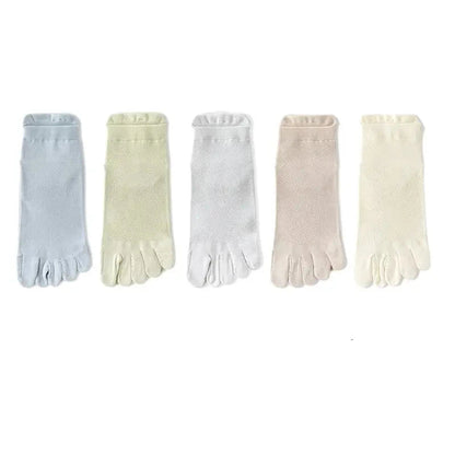Meias Básicas Dedinhos Tons Neutros - 5 pares