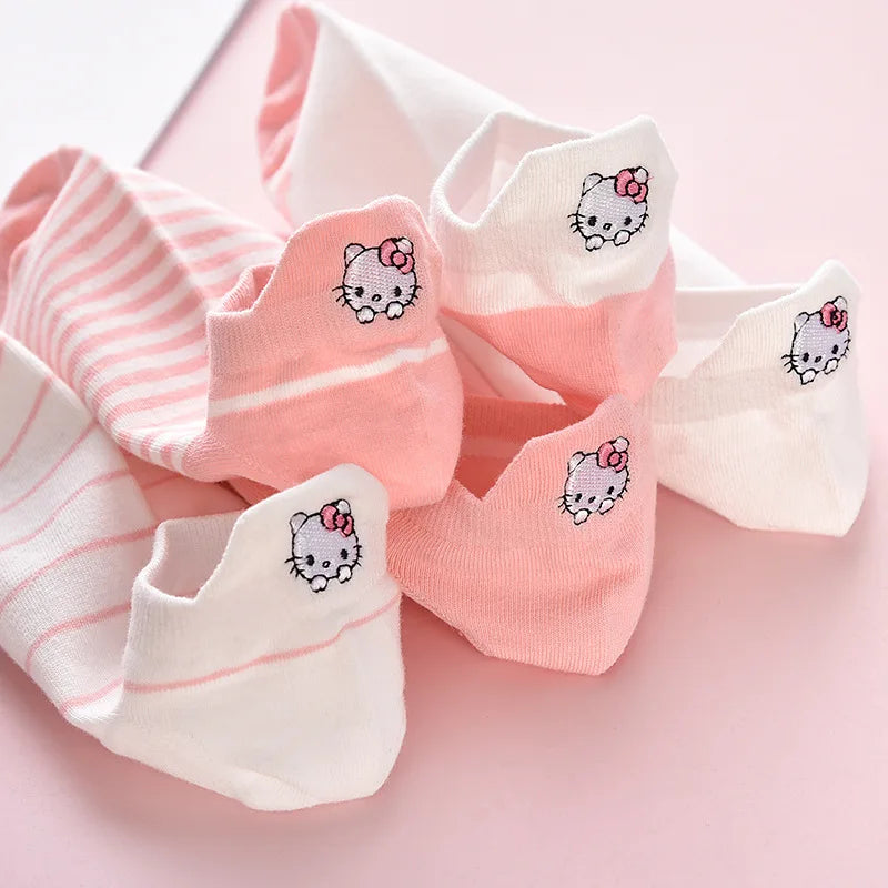 Meias Hello Kitty- 5 pares