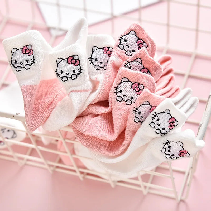 Meias Hello Kitty- 5 pares