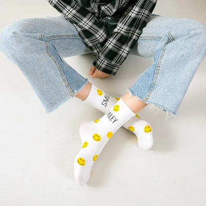 Meias Cano Alto Cartoon- 5 pares