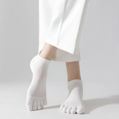 Meias Básicas Dedinhos Tons Neutros - 5 pares