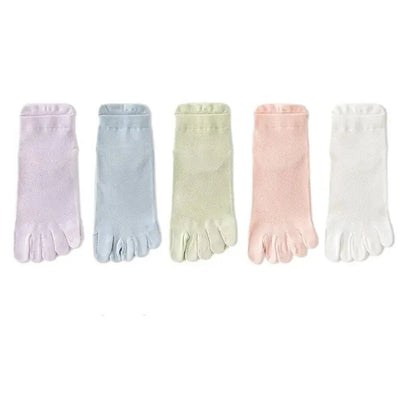 Meias Básicas Dedinhos Tons Neutros - 5 pares