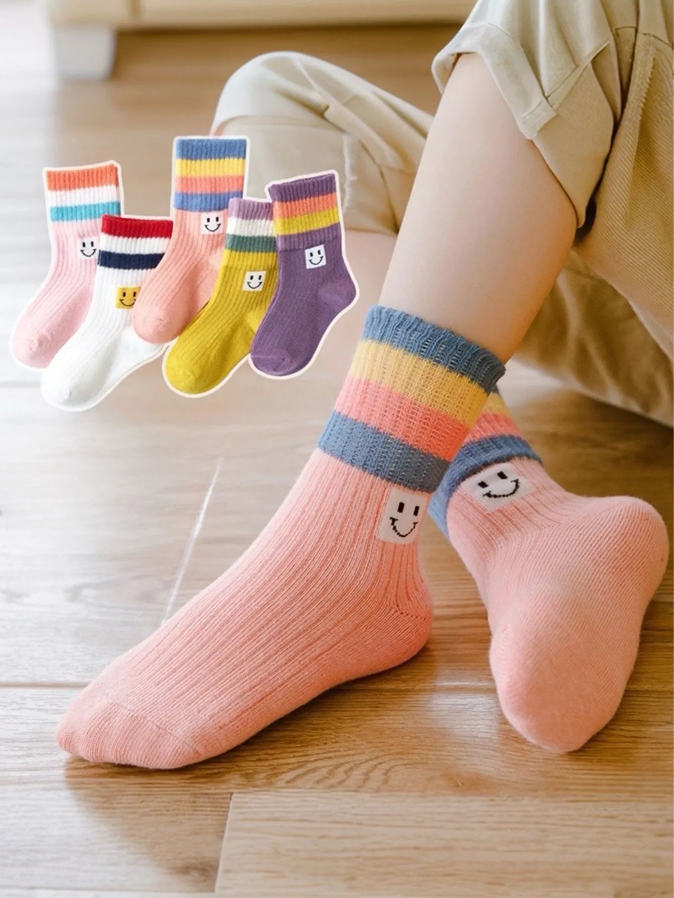 Meias Face Infantil -5 pares