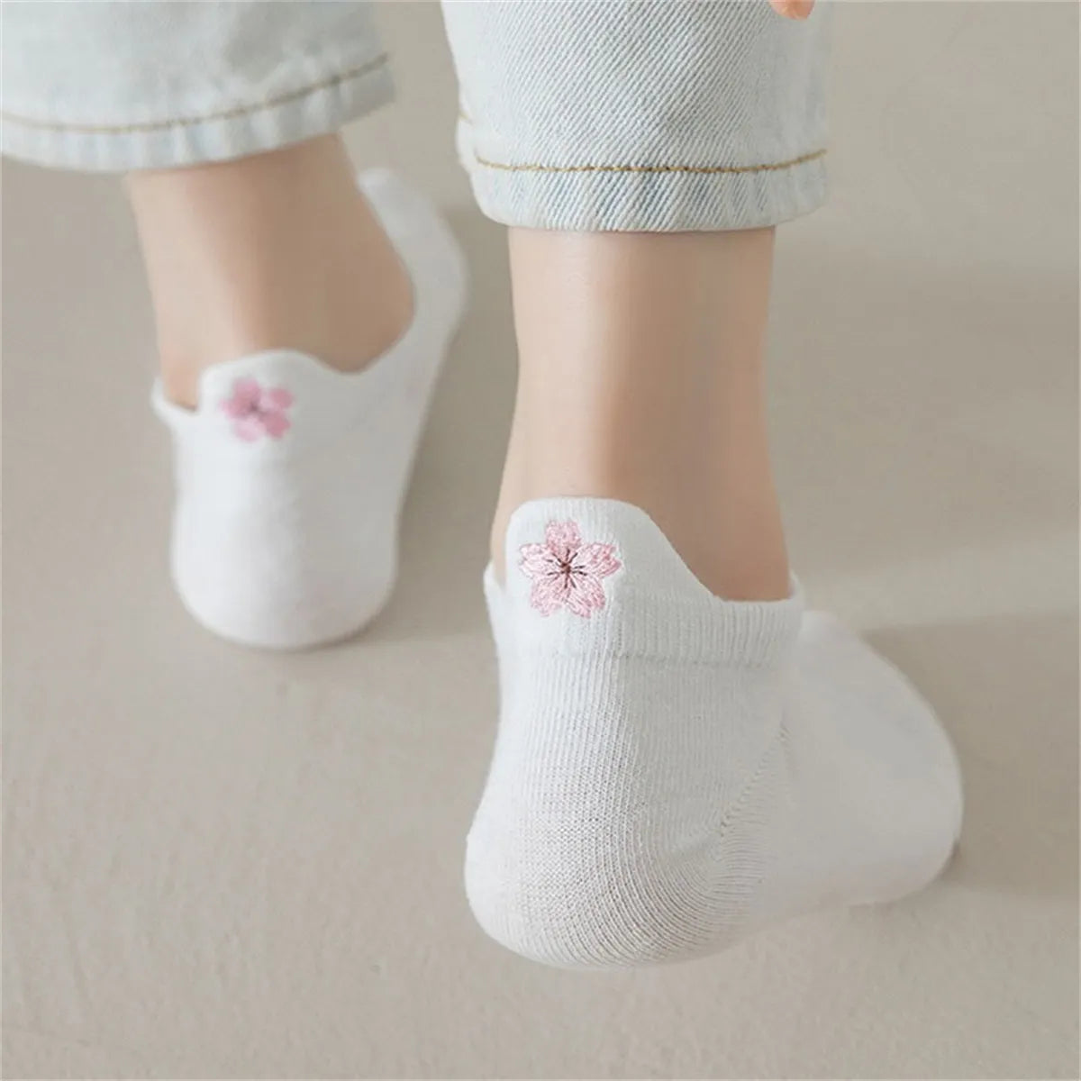Meias Brancas Casual- 5 pares