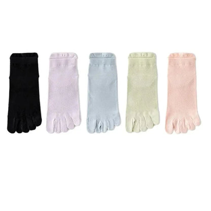 Meias Básicas Dedinhos Tons Neutros - 5 pares