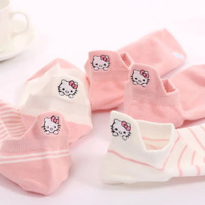 Meias Hello Kitty- 5 pares