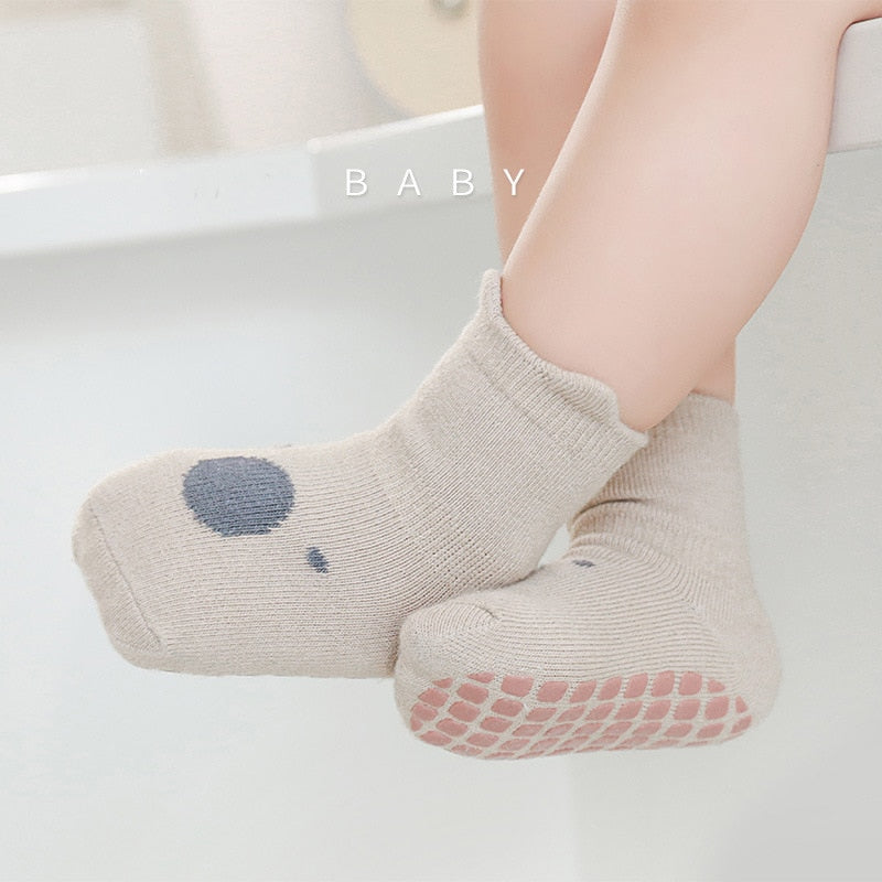 Meias Ursos Antiderrapantes Infantil - 5 pares