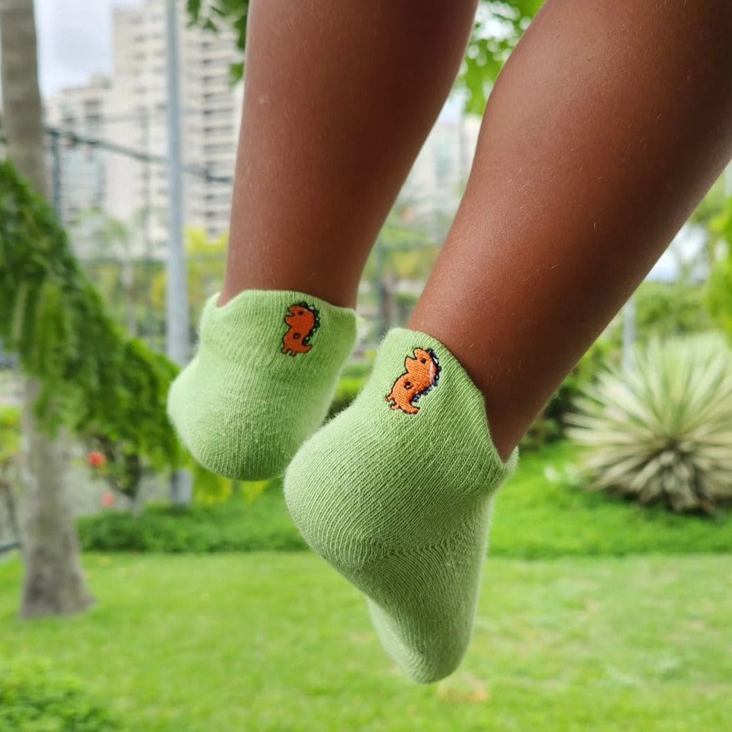 Meias Dinossauros Kids - 5 pares