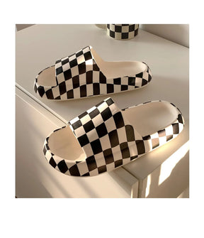 Chinelo Slide Divertido Quadriculado