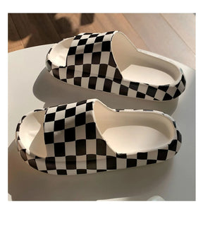 Chinelo Slide Divertido Quadriculado