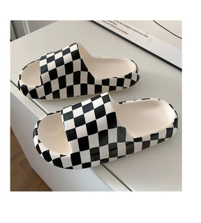 Chinelo Slide Divertido Quadriculado