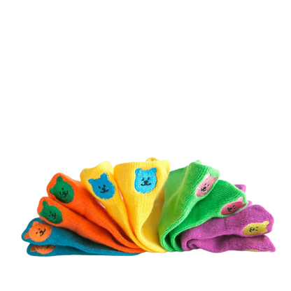 Meias Infantil Urso- 5 pares