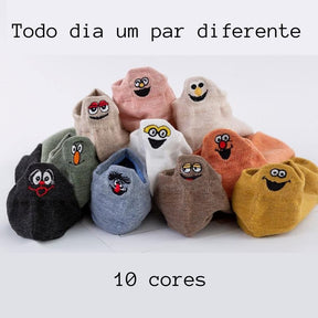 Meias divertidas Smiles - kit com 10 pares 200000866 Kolorido 