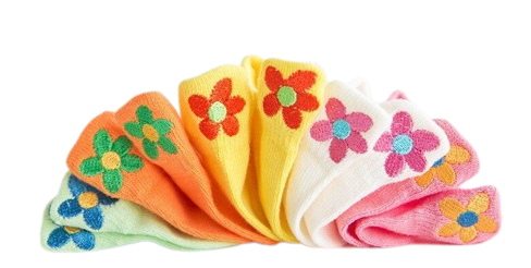 Meias Flores Kids - 5 pares