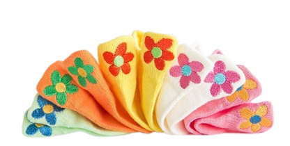 Meias Flores Kids - 5 pares