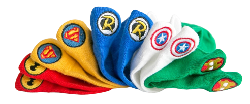 Meias Super Heróis Infantil - 5 pares