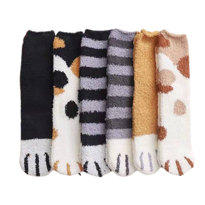 Meias Térmicas Patas de Gato- Kit 6 Pares
