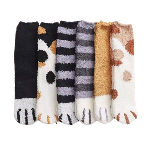 Meias Térmicas Patas de Gato- Kit 6 Pares