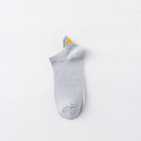 5 Pairs Women Socks Harajuku Cute Embroidery Sock Cotton Ankle Short Crown Kawaii Socks Set Candy Colors for Couples Ladies Gift 0 Kolorido Blue Size Suit For 35-39 China