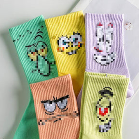 5 Pares- Meias Bob Socks 200000866 Kolorido 