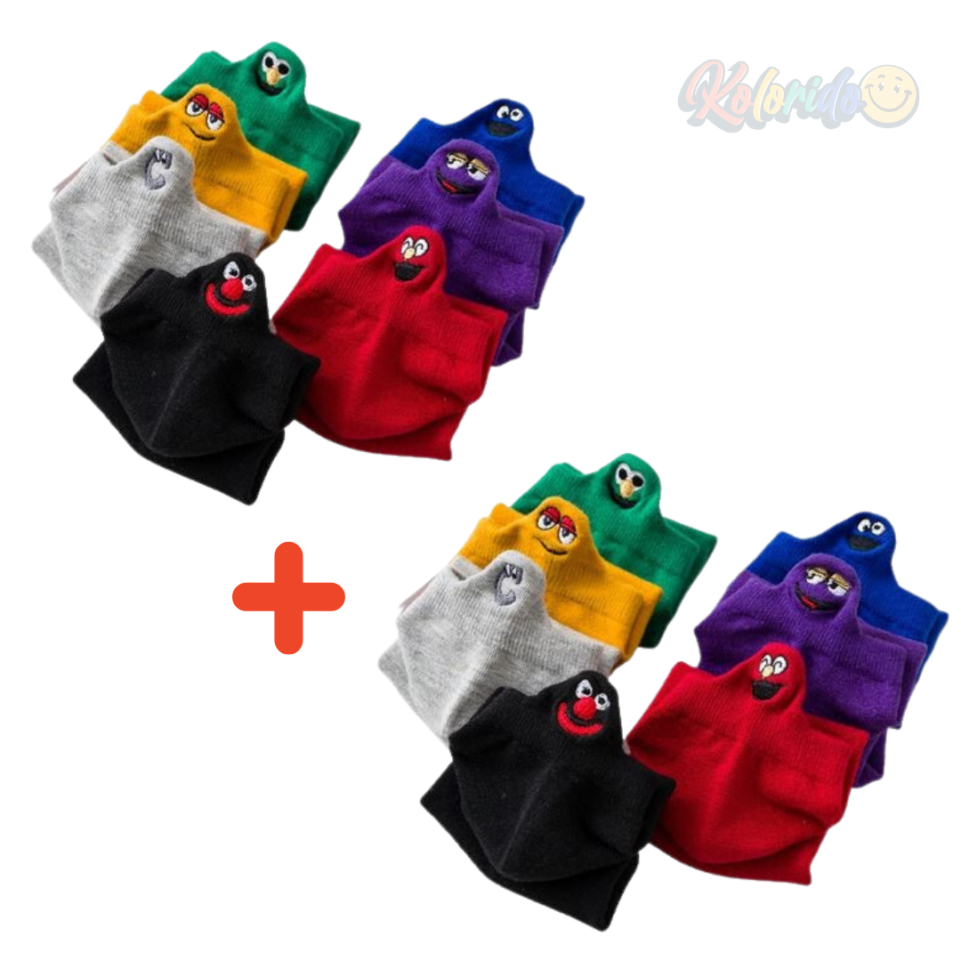 Meias Cores Vivas - 8 pares
