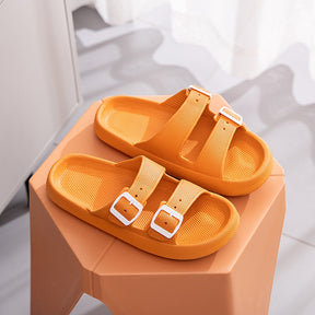 Chinelo Plataforma Slide com Fivelas 0 Kolorido Laranja. 34-35 