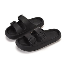 Chinelo Plataforma Slide com Fivelas 0 Kolorido Preto. 34-35 