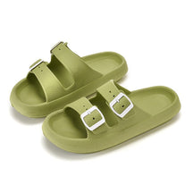 Chinelo Plataforma Slide com Fivelas 0 Kolorido Verde. 34-35 