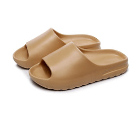 Chinelo Slide Flats 0 Kolorido Marrom 34-35(23cm) 