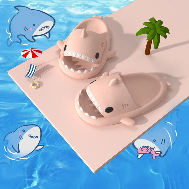 Chinelo Slide Tubarão -Shark 0 Kolorido 