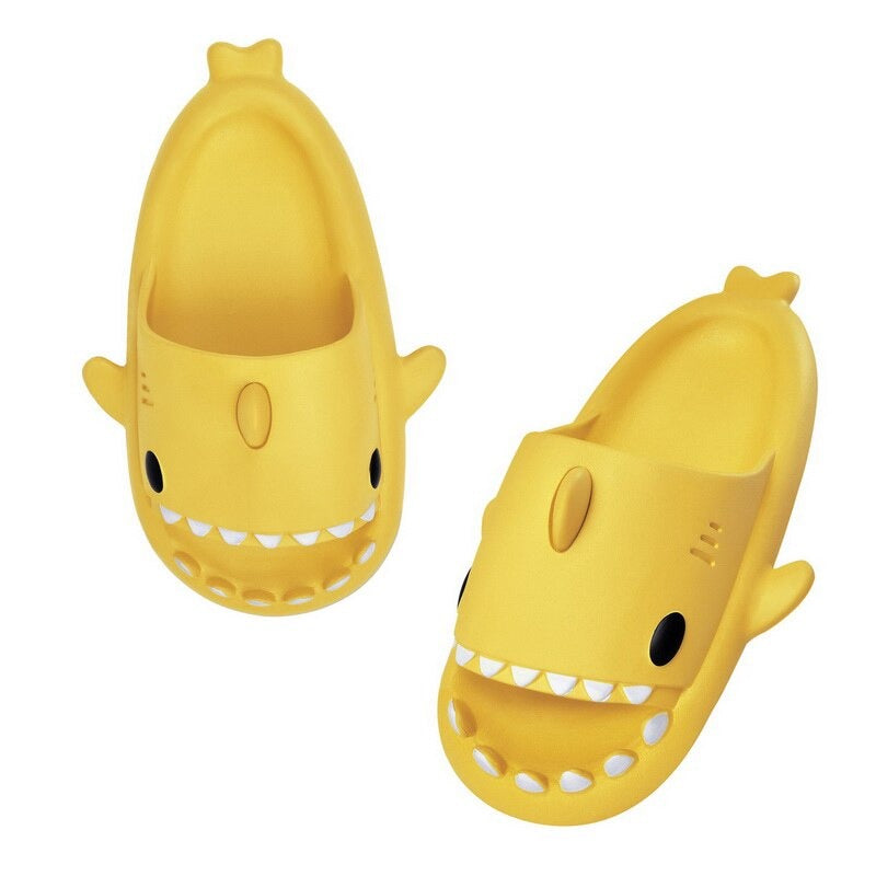 Chinelo Slide Tubarão -Shark 0 Kolorido Amarelo 34-35(23-23.5cm) 